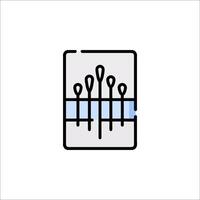 A line icon of a knife and fork vector