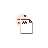 A file icon with a paper document and a number 4 vector