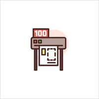 A machine with a 100 on it vector
