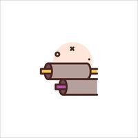 A flat icon of a roll of paper vector