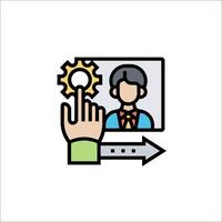 A hand pointing to a person in a photo vector