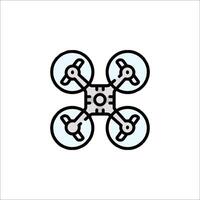 A drone icon with four propellers vector