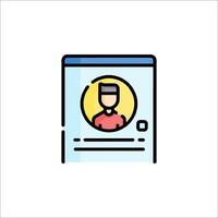 A person is on a computer screen with a phone icon vector
