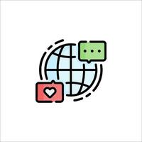 World communication icon illustration vector