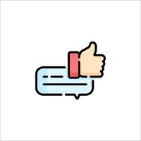 Thumbs up icon with speech bubble vector
