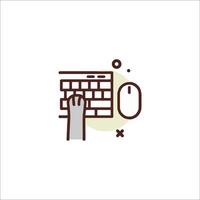 Mouse and keyboard icon illustration vector