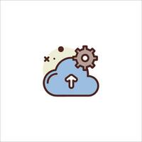 Cloud computing icon illustration vector