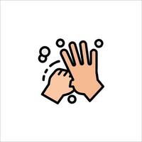 Wash hands icon, illustration, line style vector