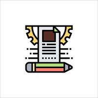 A computer and pencil icon on a white background vector