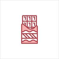 Chocolate bar icon, line icon, illustration vector
