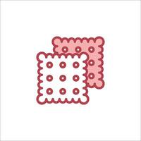 A red square with a white background vector