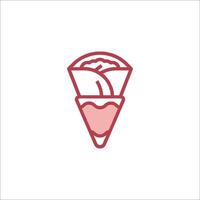 Ice cream cone icon illustration vector