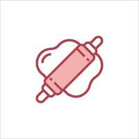 A rolling pin icon on a white background vector