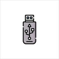 Usb flash drive icon illustration vector