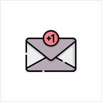 An email envelope with a plus sign on it vector