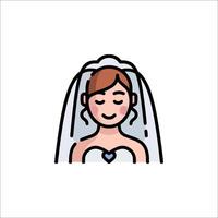 Bride icon illustration vector