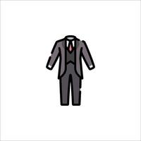 Suit icon in a flat style illustration vector