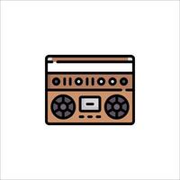 A cassette player icon on a white background vector
