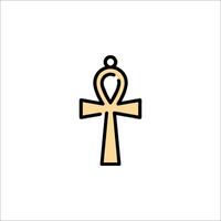 Ankh symbol egyptian cross icon vector