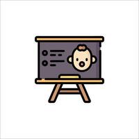 A blackboard with a man's face on it vector