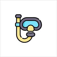 A cartoon image of a diving mask vector