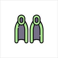 Two green scuba diving masks on a white background vector