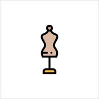 A mannequin on a stand with a white background vector