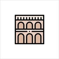 An icon of a building with arches vector
