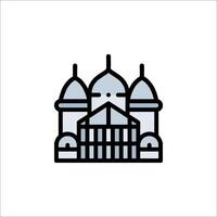 A building with domes on top of it vector