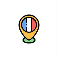 France map pointer icon illustration vector