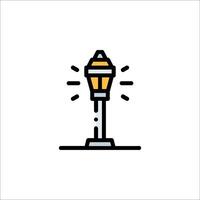 A street light with a light bulb on top vector