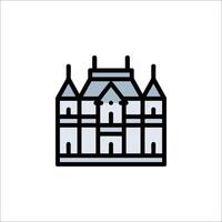 A castle icon on a white background vector