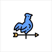 A blue bird on a weather vane vector