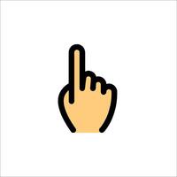 A hand pointing up with a finger on it vector