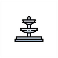 A fountain icon in a line style vector