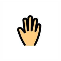 A hand icon with a stop sign on it vector