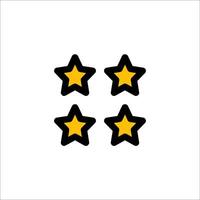 Five stars icon on white background vector