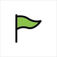 A green flag icon on a white background vector