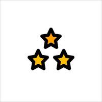 Five stars icon on white background vector