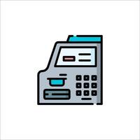 A cash register icon on a white background vector