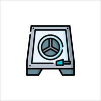 A bank safe icon on a white background vector