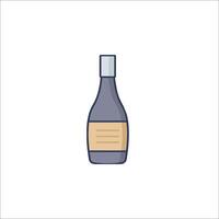 A bottle of wine icon on a white background vector