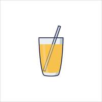 Orange juice icon illustration vector