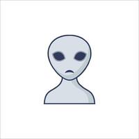 Alien icon isolated on white background vector
