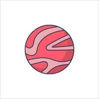 A red and pink ball icon vector