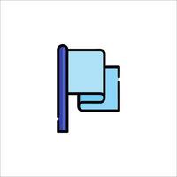 A blue flag with a blue line on it vector
