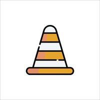 A traffic cone icon on a white background vector