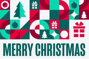 Merry Christmas and Happy New Year. Holiday concept. Template for background, banner, card, poster with text. vector