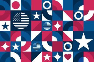 Bill of Rights Day. December 15. Seamless geometric pattern. Template for background, banner, card, poster. vector