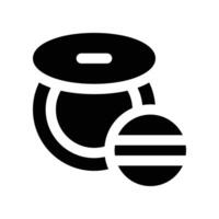powder icon. glyph icon for your website, mobile, presentation, and logo design. vector